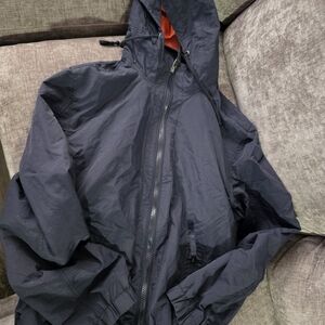 Arizona Jean Company Black Windbreaker with Orange Lining